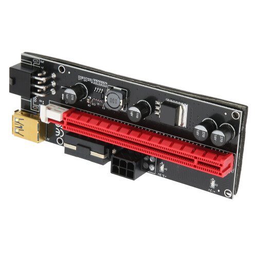 PCIE Riser 4 FP Capacitors 6P Interface Extension Card, 16A Power Supply 2
