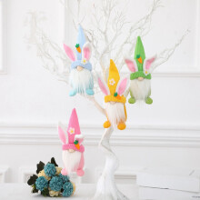 Easter Gnome Plush Handmade Rabbit Bunny Decoration Faceless Doll Dwarf Swedish Tomte Elf Ornament, A