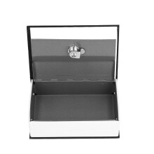 Stahl-Boxschloss mit Schlüssel, 536 g, schwarzes Aufbewahrungsetui für das Schlafzimmer