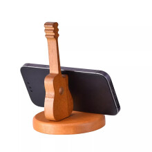 Guitar Phone Stand Wooden MusicInspired Holder for Guitar Lovers Secure Hands Viewing
