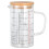 600ml V-Shaped Nozzle Glass Measuring Cup with Bamboo Handle 2