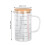 600ml V-Shaped Nozzle Glass Measuring Cup with Bamboo Handle 11