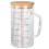 600ml V-Shaped Nozzle Glass Measuring Cup with Bamboo Handle 14
