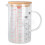 V-Shaped Nozzle 1000ml Glass Measuring Cup with Bamboo Handle 2