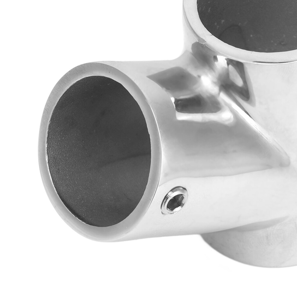 60 3 Way Stainless Handrail Fitting
