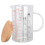 V-Shaped Nozzle 1000ml Glass Measuring Cup with Bamboo Handle 13