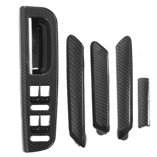 Carbon Fiber Style Inner Door Handle Lifting Panel Frame for B5 1998-2005 1