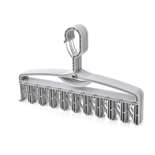 Multipurpose drehbarer Kleiderbügel 40,5x27,5cm Grau Weiß 1