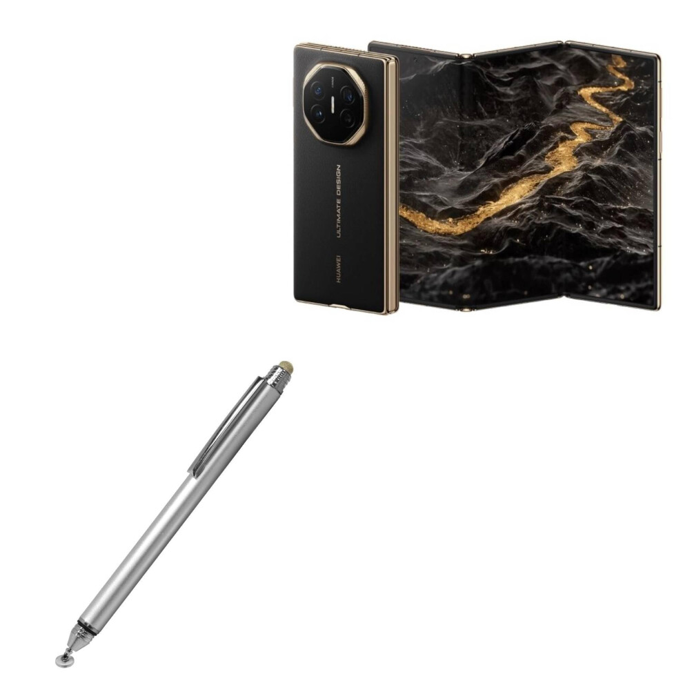 Stylus Pen For Huawei Xt Ultimate Touchscreen, Dual Tip Precision Capacitive Stylus, Metallic Silver 9092120721126