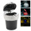 Diamond Car Ashtray Smokeless LED Light Universal White 14