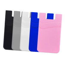 Phone Card Holder 5pcs Slim Double Pocket Adhesive Wallet for Smartphone Credit Cards and Cash