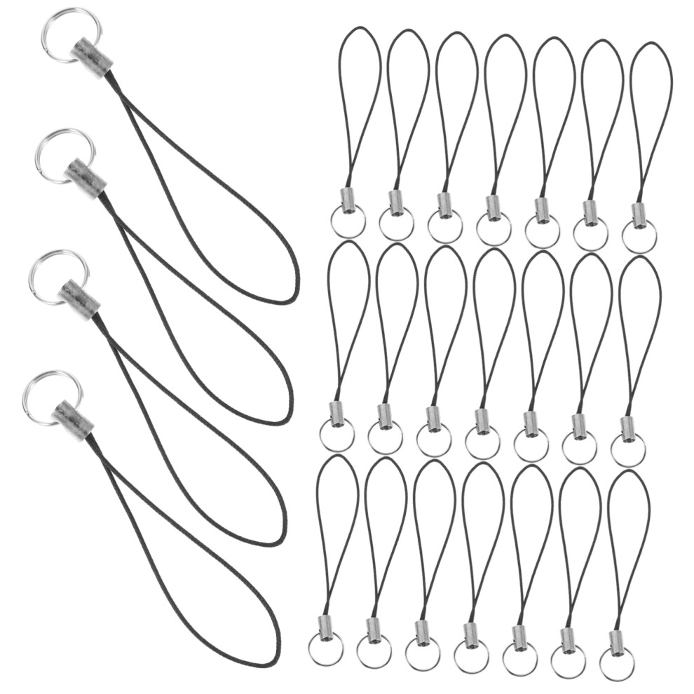 100Pcs Phone Keychain Straps With Metal String, Durable Diy Lanyard Ropes For Phones And Accessories 9455672223607