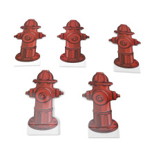 10 Stück Hundekotblatt-Trainingspads im Feuerwehrschlauch-Design, Welpenschutzhülle, 18,5 x 10 cm