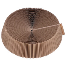 Round Collapsible Cat Scratcher Lounge Bed 26x28cm Cardboard