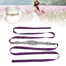 Eleganter lila Rhinestone-Hochzeitsgürtel 2,6 m Zubehör