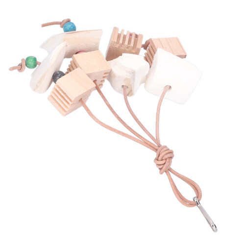 Natural Wood Cuttlefish Bone Bird Chewing Toy for Parakeets 2