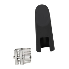 Alto Saxophone Ligature and Mouthpiece Cap Set for Secure Reed Stability and Quick Clip Installation
