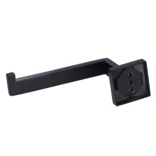 Stainless Steel Black Wall-Mounted Toilet Paper Holder, Corrosion Resistant