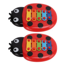 Helles 2-teiliger Kinder-Xylophon mit Sieben-Sterne-Marienkäfer-Design für die Spielzeit von Kindern