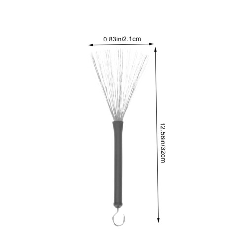 Drum Brushes Set with Retractable Steel Wire for Jazz, Adjustable Spread and Comfortable Grip 1