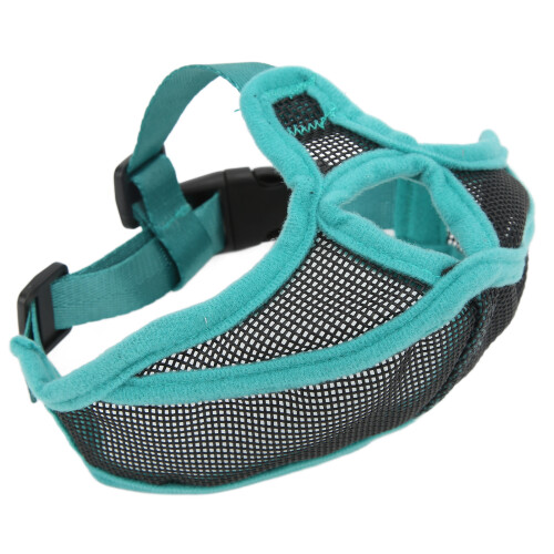 Dog Muzzle Mesh Short Snout Adjustable Breathable Anti-Bite Bulldog Muzzle 2
