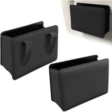 Car Trash Can for Hyundai Ioniq 5 20222024, Waterproof PU Leather Hanging Organizer with Hooks, Foldable Easy Clean Storage Bag