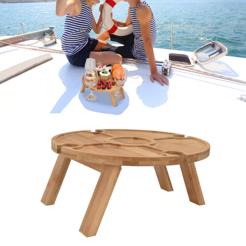 Mini Wooden Picnic Table for Wine 1