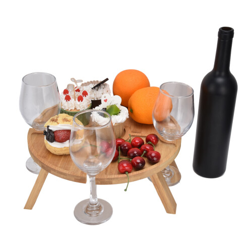 Mini Wooden Picnic Table for Wine 2