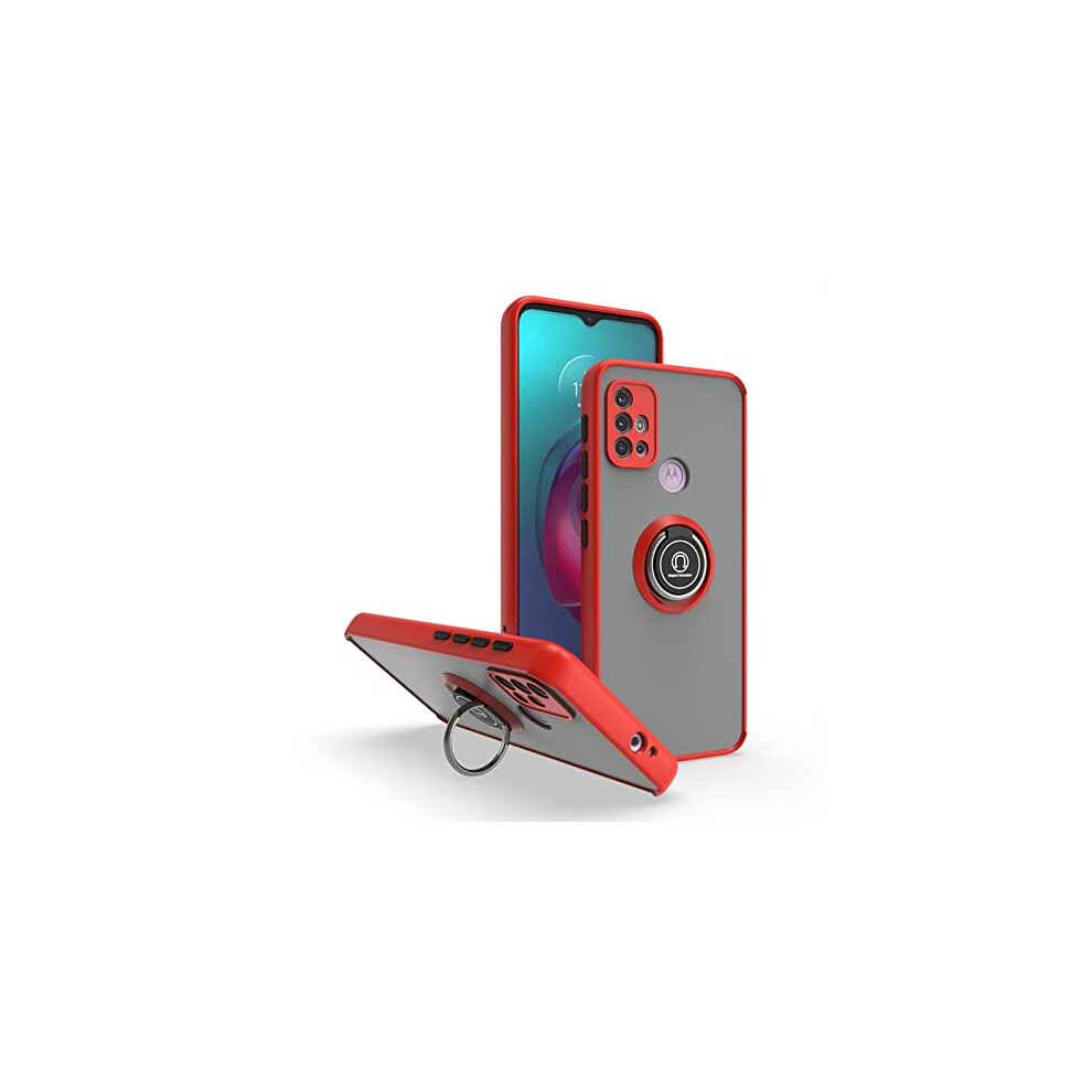 Shockproof Case For Tecno Spark Go 2022 And Spark 8C With Magnetic Car Mount And Kickstand Red 9330225994992