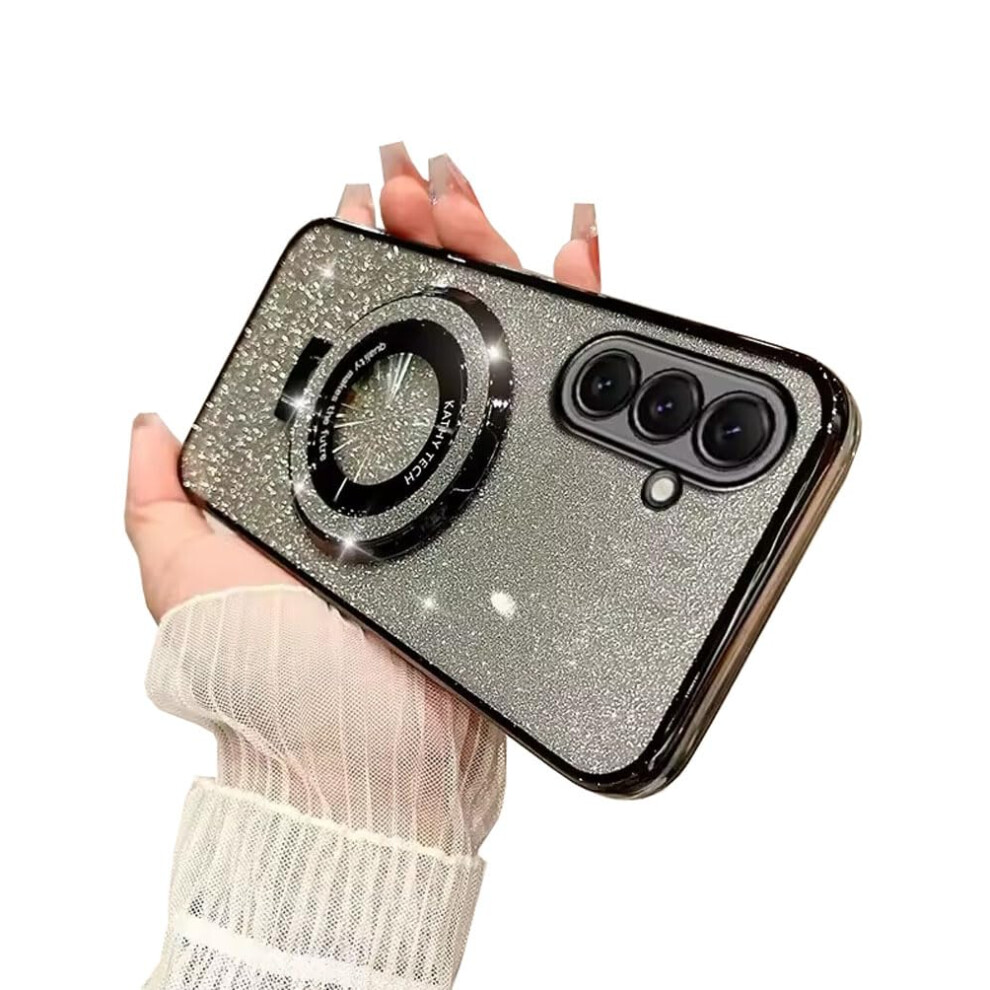For Galaxy A54 5G Glitter Case Compatible With Magsafe With 360 Kickstand, Shockproof Slim Cover, Silver 9073542708773