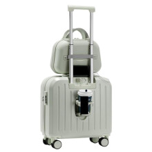 Carry On Luggage 20 Inch Airline Approved Spinner Suitcase Hard Shell with USB Port for Business Travel
