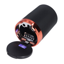 3W Luminous Car Ashtray with LED Light Lid, Fireproof, Orange