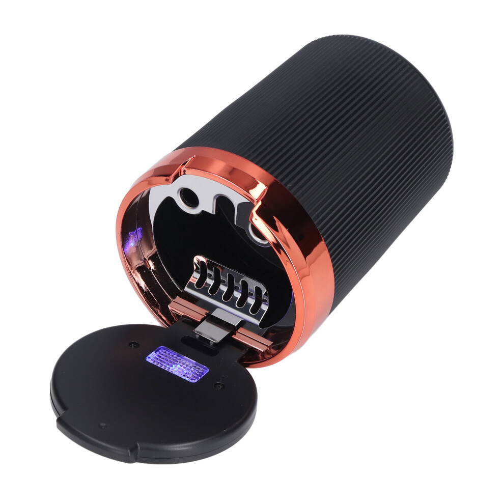 3W Luminous Car Ashtray With Led Lid, Fireproof, Light/Orange 5061390597797