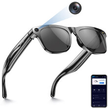 Smart Glasses with Camera Bluetooth AI Translation 48Hr Music for Travel Conferences Vlogging