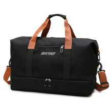 Black Travel Duffel Bag for Women, Versatile Gym Tote for Weekend Workouts and Hiking
