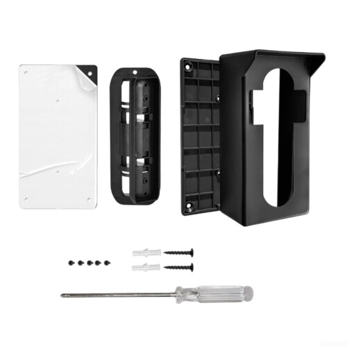 Adjustable Video Doorbell Mount with Precise Angle Adjustment for Inward Opening Doors, Black
