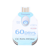 Portabler Lebensmittel-Temperatur-Datenlogger, USB PDF-Bericht, 0,5C, 20g