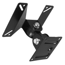 HeavyDuty TV and Monitor Wall Mount Bracket, SpaceSaving Black Design for Living Room or Office