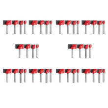 40Pcs Bottom Cleaning Engraving Bit Wood CNC Router Bits 10/15/22/30mm Milling Cutter Endmill for Wood Milling Set