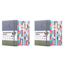 2X Wachtwoordbeheerboek met Alfabetische Tabbladen voor Senioren, Wachtwoordnotitieboekje voor Internetwebsite Adresgegevens Inloggen, C