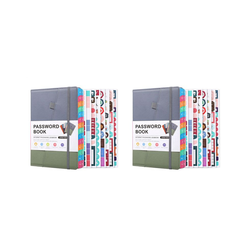 2X Password Keeper Book With Alphabetical Tabs For Password Notebook For Internet Website Address Log In Detail,C 6034011682393