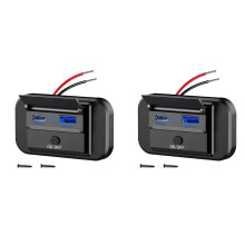 2X Dual Quick Charge USB QC3.0 och PD3.0 RV USB-Uttag 12V USB-Laddare Bil-USB-Port 12 Volt USB-Uttag TillbehöR