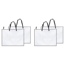 4 Pack 19X25 Inches Art Portfolio Case, Portfolio Folder for Artwork, Posters Storage Bag with Zipper and Handle Folder
