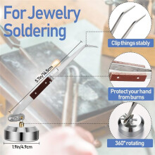 Jewelers Tools Set Jeweler'S Saw Frame 144 Blades Third Hand Tweezers Wooden Pin Clamp Multipurpose Needle File Mallet