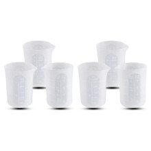 250 Ml Silicone Measuring Cups for Resin Making Non-Stick Mixing Soft Scale Cups Small Capacity Tools 6 PCS