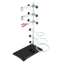Juego de Herramientas de Laboratorio, Soporte de Laboratorio con Abrazadera de Hierro, Abrazadera para Matraz y Soporte para Condensador.