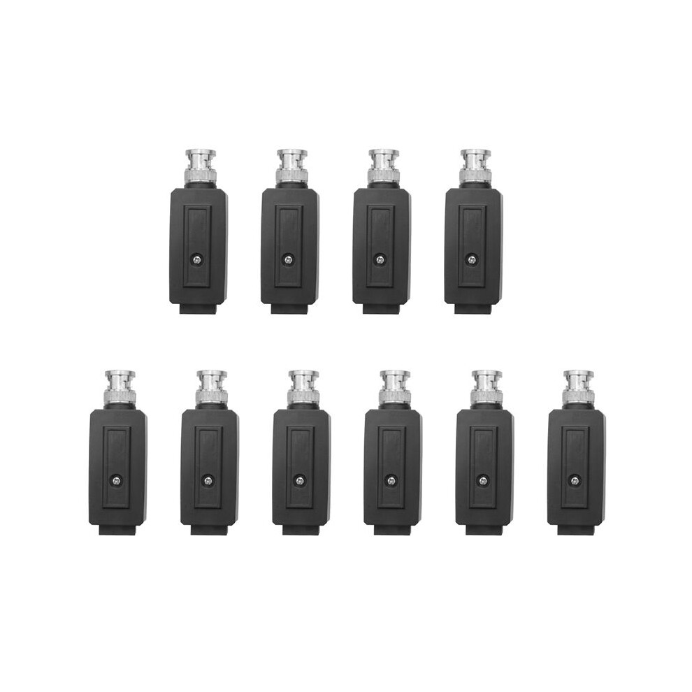 Cctv Camera Coax Bnc Rj45 Utp Cat5 Active Video Balun Transceiver 5Pair Black 6034215275179