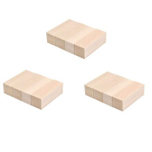 12X Grands Blocs de Bois de Sculpture Whittling Wood Blocks Blocs de Sculpture en Tilleul Ensemble de Bois Tendre Inachevé pour les DéButants en