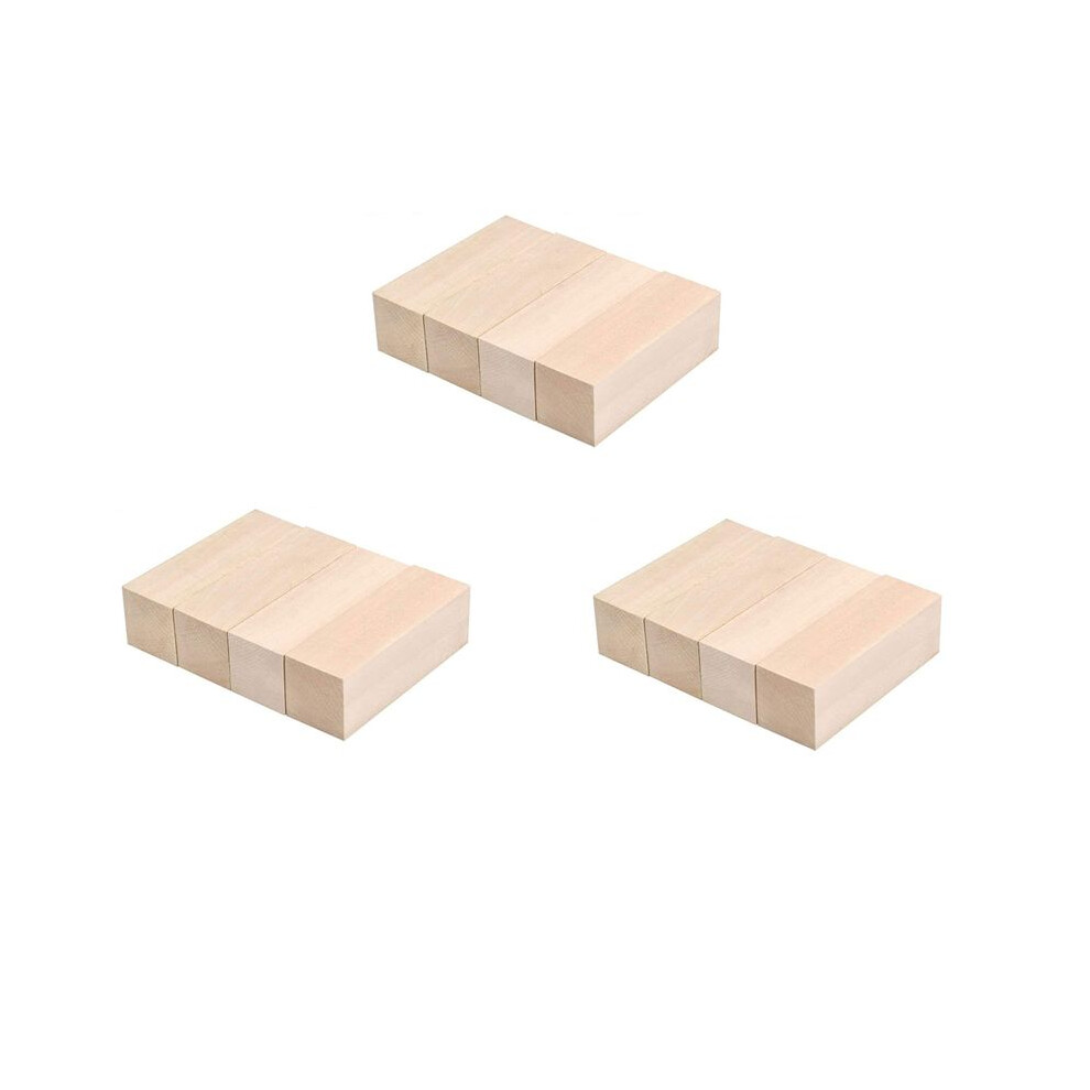 12X Large Carving Wood Blocks Whittling Wood Blocks Basswood Carving Blocks Unfinished Soft Wood Set 4711378605068