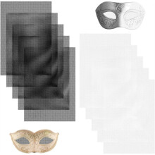 10-Pack Furs Suit Eye Masks Net, Plastic Mesh, PVC Eye Suitable for Fur Cosplay Props, Mask DIY Crafts